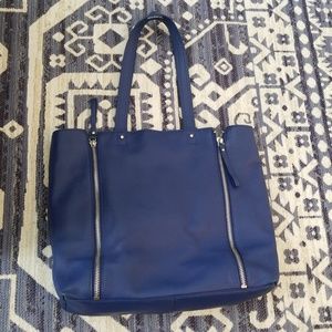 Blue Halogen Leather Tote